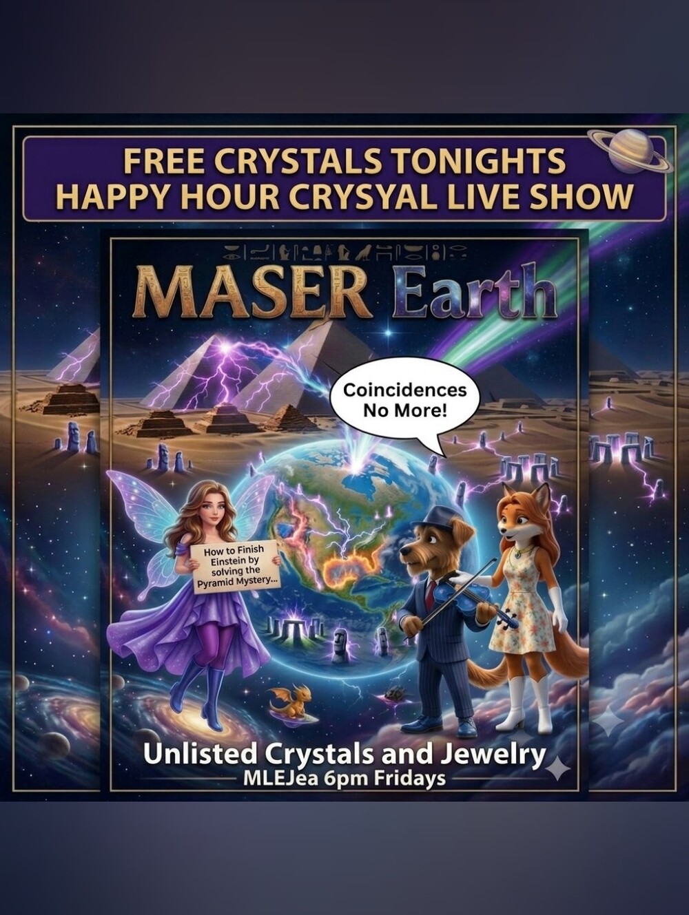 LIVE SHOW LISTING 🐾 FREE CRYSTAL FRIDAYS ⭐